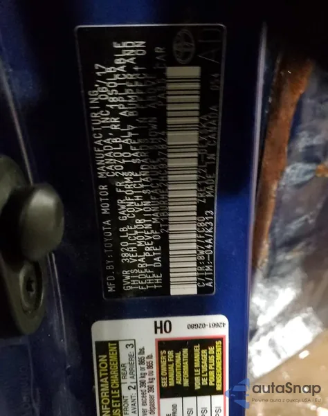 2017 Toyota Corolla L из США, поврежденный, VIN 2T1BURHE2HC937824